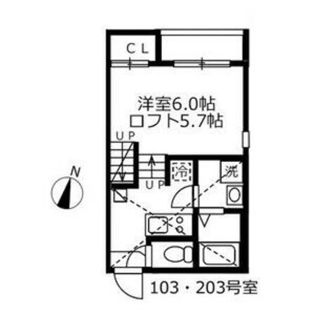 熱田神宮伝馬町駅 徒歩8分 2階の物件間取画像